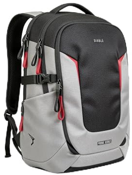 Diablo Laptop Rucksack 15,6 Zoll, Business Rucksack mit Laptopfach, 27 L | Handgepäck Rucksack, Reiserucksack mit Organizer, Brustgurt, Netzrücken, Seitentaschen, 48 x 32 x 18 cm
