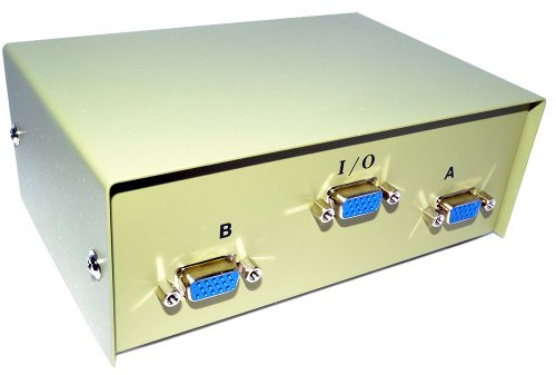 kenable SVGA Monitor Switch Switchbox 2 Way - 1 x 15pin VGA to 2 x 15 pin VGA