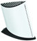 Global White Oval S-Size Knife Block for 9 Stainless Steel Knives