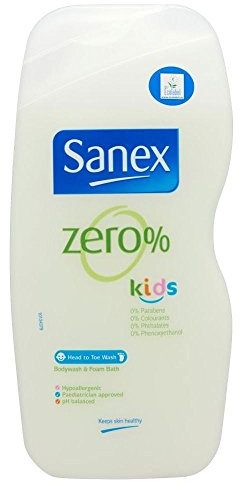 Sanex Zero% Kids Crème de bain (500ml) – Lot de 2