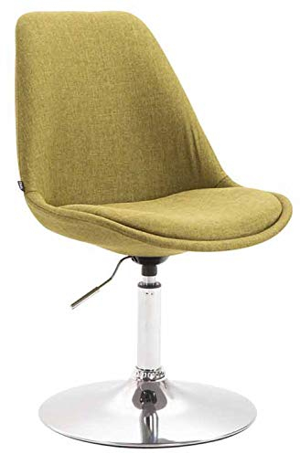 CLP Esszimmerstuhl Maverick I Stoff-Bezug I Drehstuhl, Farbe:grün, Gestell Farbe:Chrom