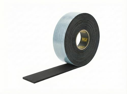 HSF EPDM Zellkautschuk Dichtungsband 100mm x 1mm einseitig selbstklebend - 10m Rolle Moosgummi Dichtband - vielseitiges Dichtband für Fenster, Türen, Auto, Industrie