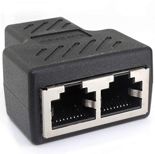 1aTTack.de Cat.6A Netzwerkkabel Kabelverbinder Kabel Splitter Adapter RJ45 kompatibel mit Cat5 Cat6 Cat7 Cat8 1 Stück