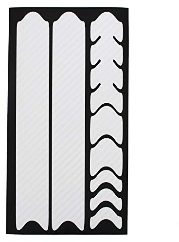 AlphaShield Fahrrad Rahmenschutz Kettenstreben Schutz Folie Aufkleber Rahmen Schutz Carbon MTB BMX Lackschutz Folie K099 (Carbon Weiß)