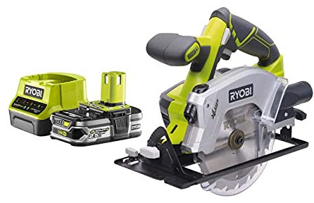 Pack RYOBI Scie circulaire 18V OnePlus diamètre 150 mm RWSL1801M - 1 Batterie 2.5Ah - 1 Chargeur rapide RC18120-125