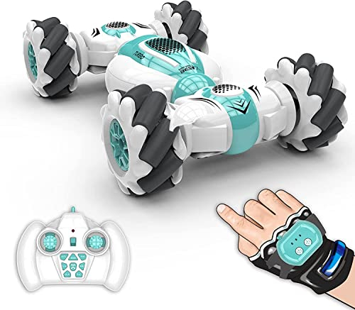 YueLi Remote Control Car Toy S-012 Gesture Induction Twisting Car Climbing Vehicle Kid's Gift Electric Toy Car with Rechargeable Battery for Boys, Children, Adolescents and Adults(Green)
