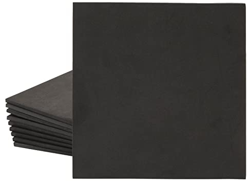 5 mm EVA-Schaumstoffplatten, 10 Stück Schaumstoff-Zuschnitte zum Basteln, für Modellbau, Cosplay-Kostüme, Schwarz, Je 24,4 x 24,4 cm