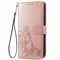 WEIOU Leather Folio Cover per Xiaomi Mi 11 Lite (5G/4G) / 11 Lite 5G NE, Trifoglio Fortunato Custodia in Pelle PU Magnetica Libro Flip Portafoglio Case con [Funzione Stand]. Oro Rosa