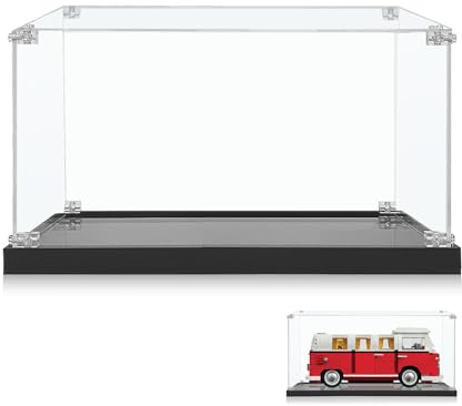 Acryl Vitrine für LEGO 10290 Pickup Truck, Staubdichte Vitrine für Modelle Sammlerstücke 10295,10279,10321,21306,21328,21331,42107,42170,75258,75376,75956,21317,42155,10330,Size:38x20x20 (Nur Vitrine)