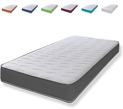 eXtreme comfort ltd Hybrid-Cooltouch-Matratze, 75 cm x 175 cm, Memory-Schaum und Spiralfeder, Plüsch-Haptik, Cooltouch Plus Schlaffläche, 18 cm tief, Grau, Maximalwert