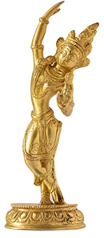 GURU JEE™ Messing Statue of Dancing Tara Buddha Sammlerstück Messing Figur Buddhismus Geschenke für Zuhause Büro Dekoration Showpiece