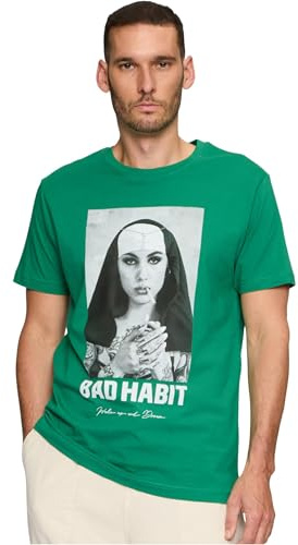 Mister Tee Herren Bad Habit Tee Forest Green, M