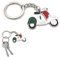 Porte-clés de poche avec anneau porte-clés, drapeau national italien en métal, accessoire pour homme et femme, idée cadeau