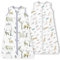TOTBASIC Baby-Schlafsack, 2er-Pack, leicht und weich, Unisex, tragbare Decke, 2-Wege-sichere Reißverschlüsse, Schlafsack für Babys von 0–3–6–12–18–24 Monaten, 0,5 Tog