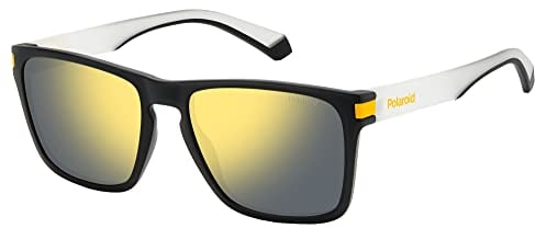 POLAROID PLD 2139/S Occhiali da sole da uomo Nero e Giallo Opaco