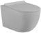 Inodoro colgante gris mate sin bridas con fijaciones invisibles + tapa ultra fina y desmontable + freno de caída (gris mate)
