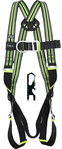 Kratos Safety Zweipunktauffanggurt Mune 3, inklusive Multifunktionswerkzeug, mit 5 Einstellschnallen, PSA, EN 361