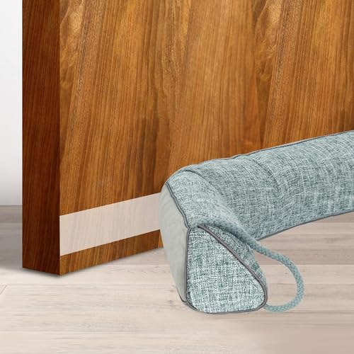 JINMEE Zugluftstopper für Türen 90cm, Tür Zugluftstopper Dreieck Zugluftstopper für Haustür und Fenster Luftzugstopper für Türen Reduziert Wärmeverlust im kalten Winter, Grau