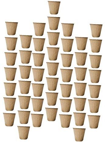 Toddmomy Blumentöpfe 1 Satz 50st Runder Blumentopf Aus Papier Zimmerpflanzen Startdiskette Recycelbar Pflanzgefäße