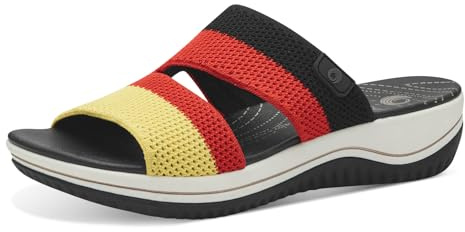Jana Coshy Original – Die Hallux-freundliche Pantolette 8-27270-43 schwarz Comb H-Weite