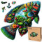 LEOGOR Fish Fantasia – Holzpuzzle Erwachsene Fisch, 350 Teile – 53,8 × 32,3 cm – 5 mm Dickes Holz, handgeformte Teile, Tierförmiges Mosaikdesign – Magisches Holz Puzzle für Puzzle-Liebhaber