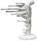 Statuendekorationen Kreative abstrakte Charakter-Skulptur-Ornament, inspirierende Eingangszimmer-Luxus-Desktop-Dekorationen, Möbel Wohndekor-Objekt(White)