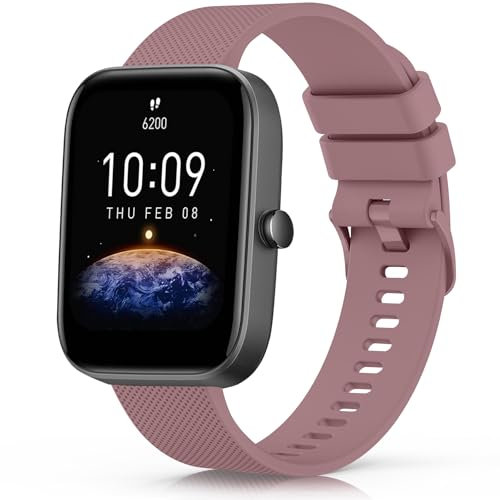 Mugust Armband für Amazfit Bip U Pro/Bip/Bip Lite/Bip S/Bip S Lite/Bip U/Bip 3/Bip 3 Pro Armband für Damen und Herren, Verstellbarer klassischer Sport Ersatzarmband mit Amazfit Bip U