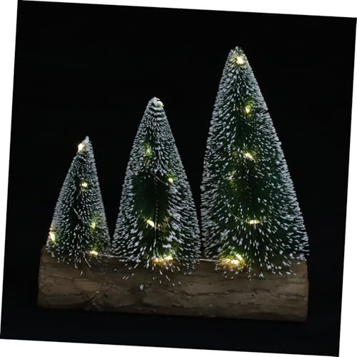 Beatifufu Decorazioni Natalizie Mini Albero Di Natale Luminoso Ornamento Bianco Neve Addobbo Natale Casa Festa