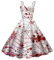 Kleid Weinrot Modisches Retro-Halloween-Kleid für Damen mit lustigem Aufdruck und Trägern (2) Sexy Kleid Damen Langarm (3-Watermelon Red, XXL)