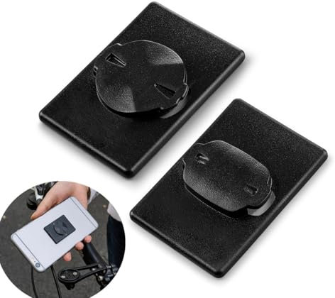 esmusssein 2 Stück Handy-Klebepads in Schwarz,Telefon Fahrrad Halterung Adapter Selbstklebender Aufkleber Fahrradcomputer Aufkleber Kompatibel mit Garmin Edge-Halter.