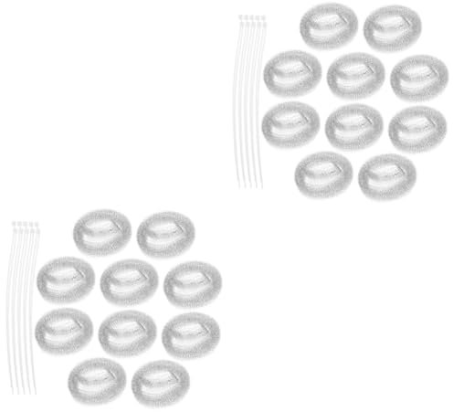 ARTIBETTER 100 Stk Edelstahlfilter Waschmaschine Abflusssieb Waschmaschine Reinigungssieb Flusenfänger Ablaufschlauchfilter für Waschmaschinen Flusenfilter für Waschmaschinenschlauch Silver