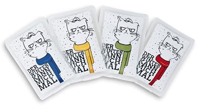 Taschenwärmer 4er Set | wiederverwendbar | Taschenheizkissen zum Knicken | Wärmekissen für Kinder und Erwachsene | Für Winter, kalte Tage | Für unterwegs & Büro