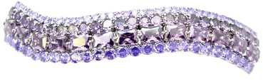 Faship Gorgeous Purple CZ Crystal S Shape Barrette Clip
