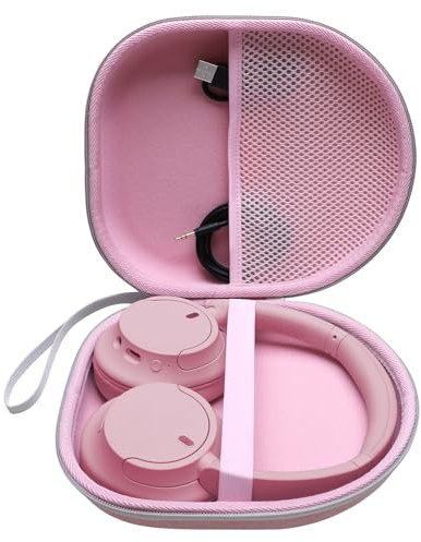 DR·AMIU Hard Case Compatible with Sony WH-CH720N, WH-CH520 Noise Canceling Headphones, Pink Travel Storage Bag