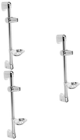 Angoily 3 Pièces Support De Relevable Toboggan Pratique Portable Accessoire De Salle De Bain Distributeur à Haute Pression Toboggan De En Inox Silver Acier Inoxydable
