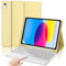 SENGBIRCH Keyboard Case for iPad 11th Generation (11, 2025) with Trackpad - UK Layout Detachable Wireless Bluetooth Keyboard with Touch Pad, Cover for iPad 10th Generation 10.9- Yellow