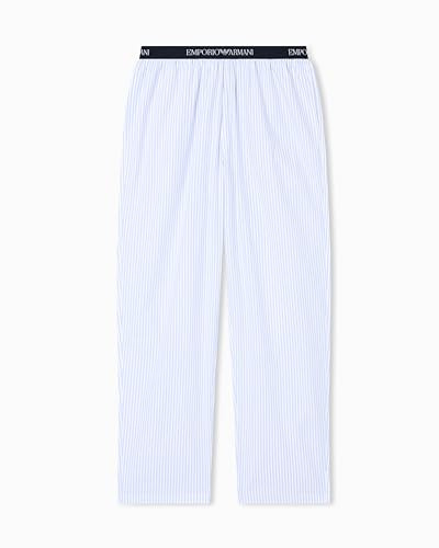 Emporio Armani Herren Yarn Dyed Woven Pants Pyjamaunterteil