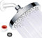JINYOMFLY Pomme Douche Exterieure, Tete de Douche Pluie Haute Pression, 15CM Ciel de Douche avec Autonettoyante Buses en Silicone, Pomme de Douche Anti Calcaire