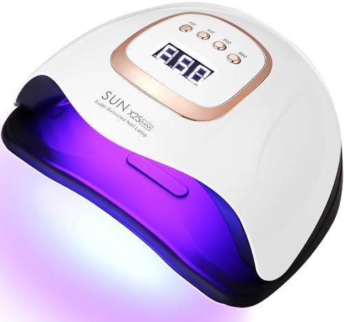 UIHOL Lampada UV LED Unghie, 380W Professionale 81 sfere di lampada a LEDs, Semipermanente Curare Rapidamente Pedicure Fornetto per Tutti i Smalti, Automatico Sensore per Manicure a Casa e in Salone