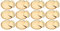 Acan Tradineur - Pack de 12 bandejas Redondas de cartón con blonda, Fuente reciclable para Pasteles con Encaje de Papel, decoración de Fiestas, presentación de postres (Dorado - Ø 30 cm)