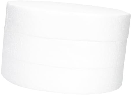 LALAFINA 3 Pezzi Disco in Schiuma Bianco Rotondo per Artigianato e Decorazioni Torta, Cerchio in Schiuma per Composizioni Floreali e Progetti DIY Creativi