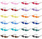 VirtuGro 24 Stück Flammen Sonnenbrille Rave Brille Partybrillen Lustige Brillen Festival Accessoires Sonnenbrillen Set Partybrillen Erwachsene Malle Brille für Foto Party Accessoires Hochzeit Bunt