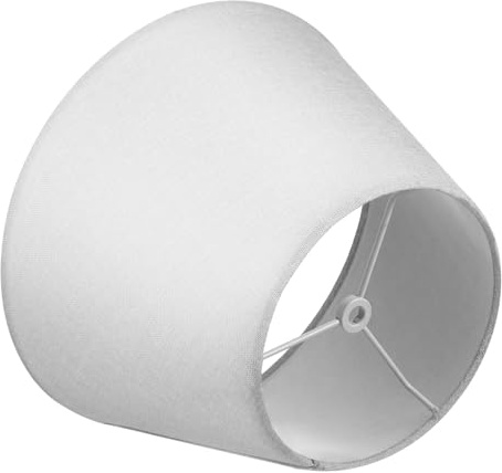 Lampenschirm aus Stoff mit Metalldraht für Tischlampe, Weißer Modern | Verstärkte Struktur, Weiche Lichtstreuung, Schlichtes Design, Geeignet für Wohnzimmer und Weitere Räume