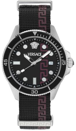 Versace Herren Analog Quarz Armbanduhr Greca Force Swiss Made