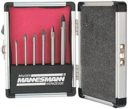Brueder Mannesmann Tools M54806 Drill Bit Set Glass 6 Pieces