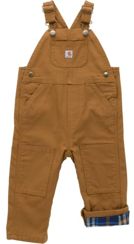 Carhartt Unisex Baby Bib Overall, Carhartt Brown, 12 Months