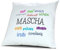 digital print Kopfkissen mit Namen Mascha - Motiv Positive Eigenschaften, 40 cm, 100% Baumwolle, Kuschelkissen, Liebeskissen, Namenskissen, Geschenkidee, Deko