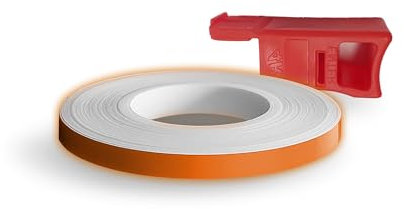 Quattroerre 10234 Dekorstreifen Wheel-Stripes für Motorradfelgen mit Applikator orange 5 mm x 6 m