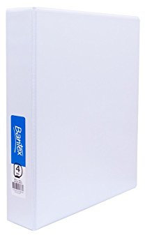Bantex Push Lever Binder Standard Schiebehebel A4 38mm Einsatz 4D Ringbuch weiß weiß (100851602)