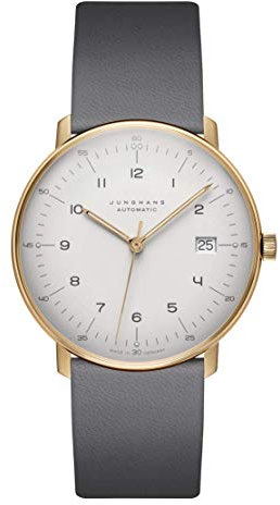 Junghans 027/7806.00 Herren-Uhr Max Bill Analog Automatik mit Leder-Band